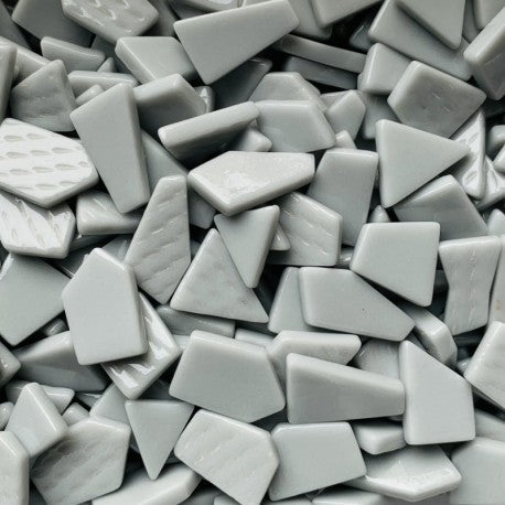 Verre Mosaique - glass mosaic -Glasmosaik-glasmozaïek-Ottoman Puzzels Lichtgrijs - mosaicshop