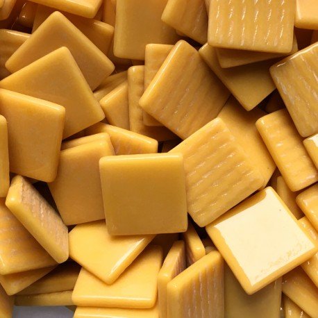 Verre Mosaique - glass mosaic -Glasmosaik-glasmozaïek-Pâte de Verre 25mm Warm Geel - mosaicshop