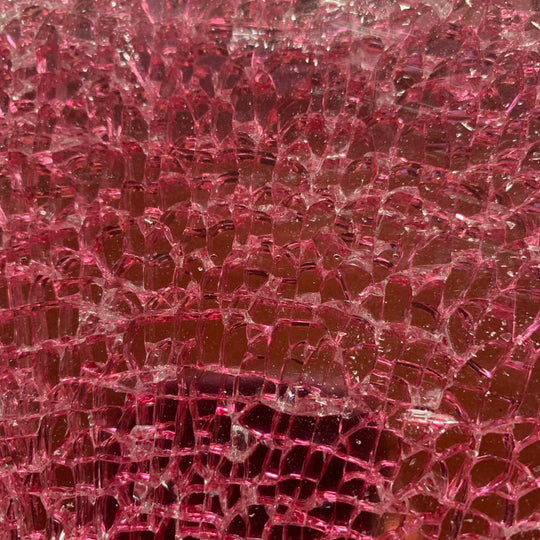 Vidro Temperado Estilhaçado Espelho Rosa