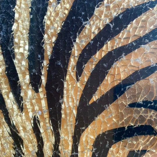 Crackle  Zèbre Noir Doré