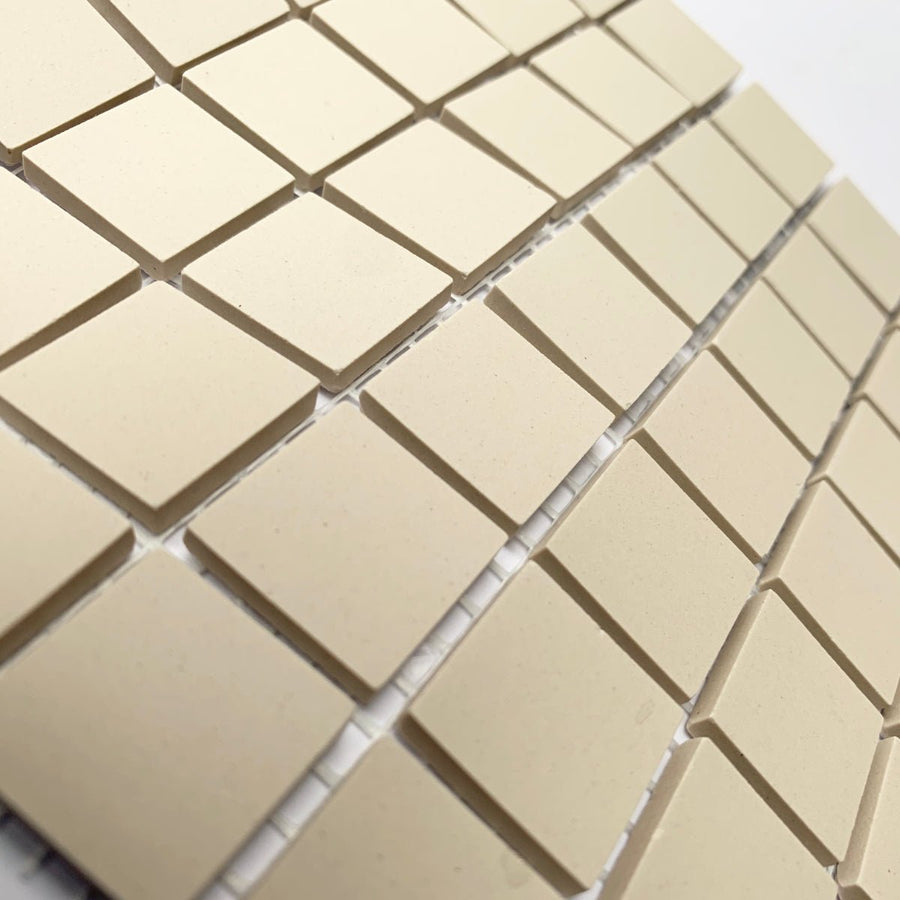 Winckelmans Blanc – pastilhas de mosaico mates de 20x20 mm sobre rede