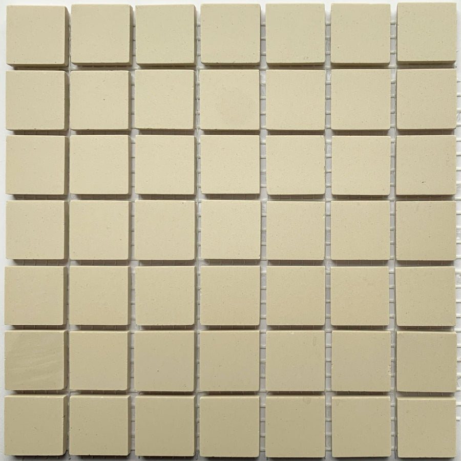 Winckelmans Blanc – pastilhas de mosaico mates de 20x20 mm sobre rede
