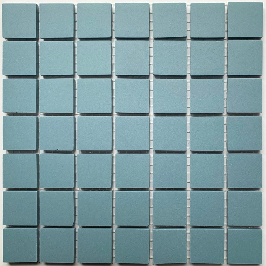 Winckelmans Bleu – pastilhas de mosaico mates de 20x20 mm sobre rede