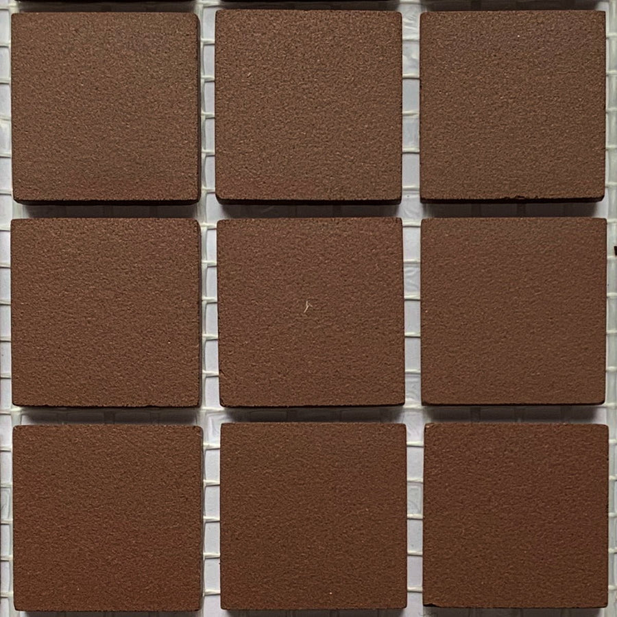 Winckelmans Brun – teselas de mosaico mates de 20x20 mm sobre malla