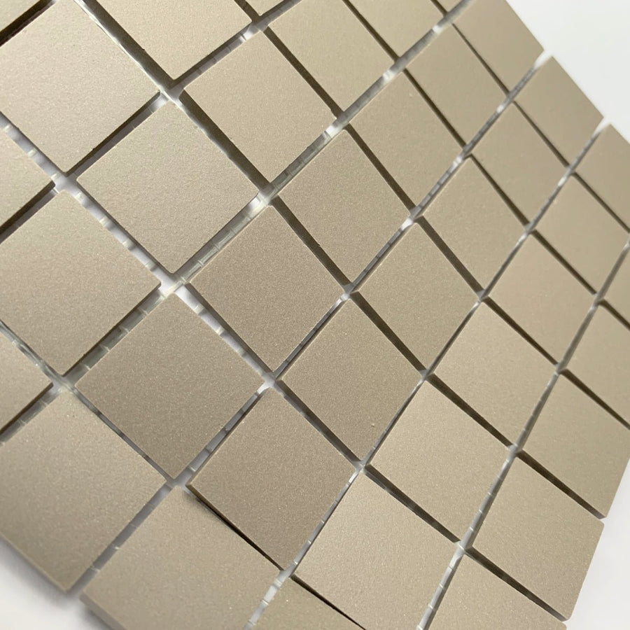 Winckelmans Gris – pastilhas de mosaico mates de 20x20 mm sobre rede