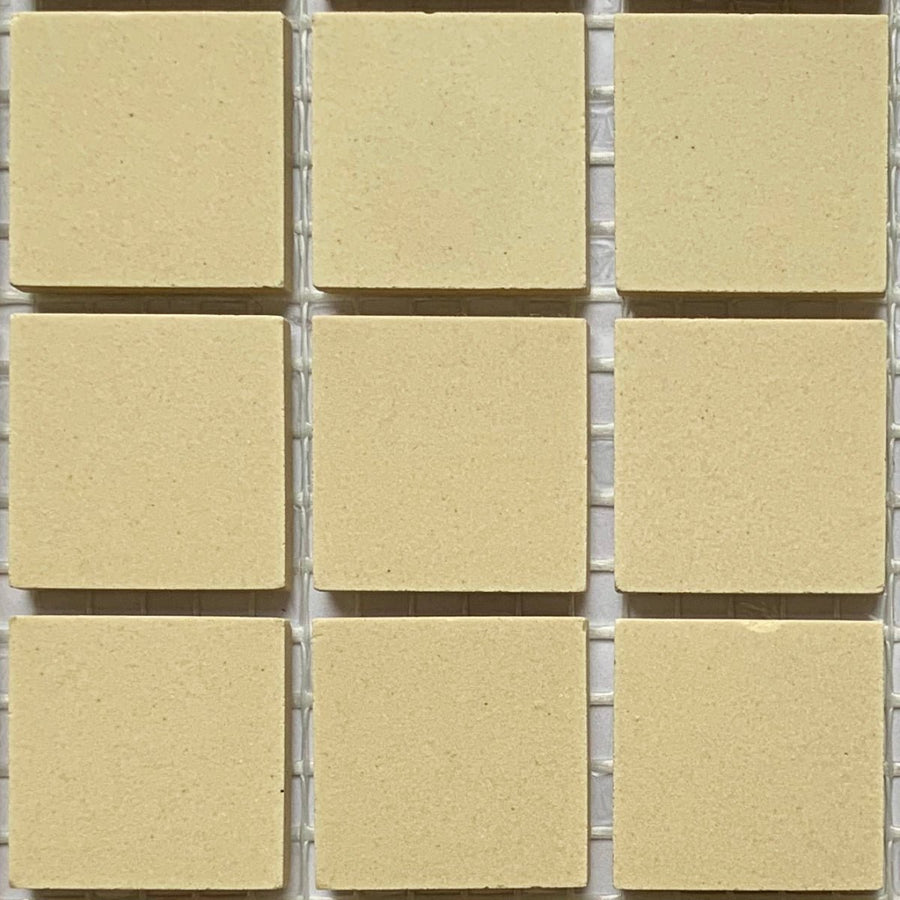 Winckelmans Ivoire – pastilhas de mosaico mates de 20x20 mm sobre rede