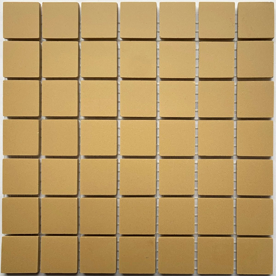 Winckelmans Jaune – pastilhas de mosaico mates de 20x20 mm sobre rede