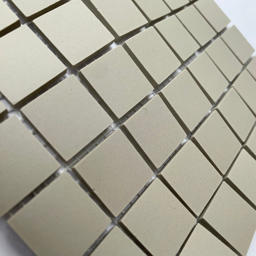 Winckelmans Perle – teselas de mosaico mates de 20x20 mm sobre malla