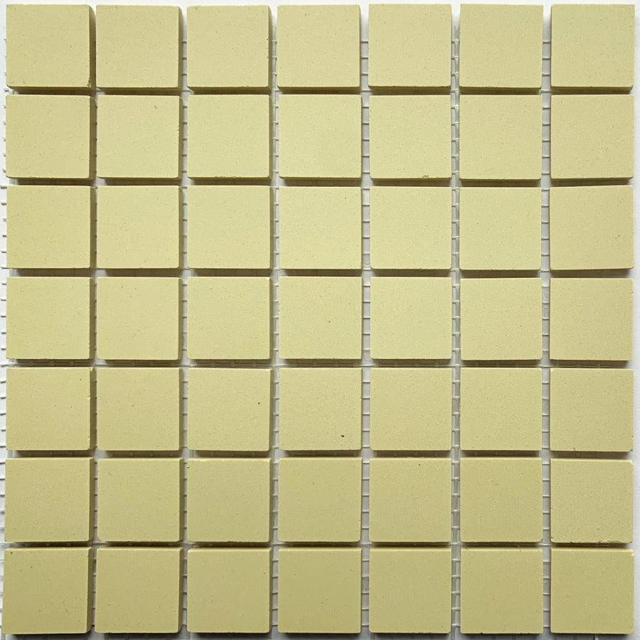 Winckelmans Vanille – pastilhas de mosaico mates de 20x20 mm sobre rede